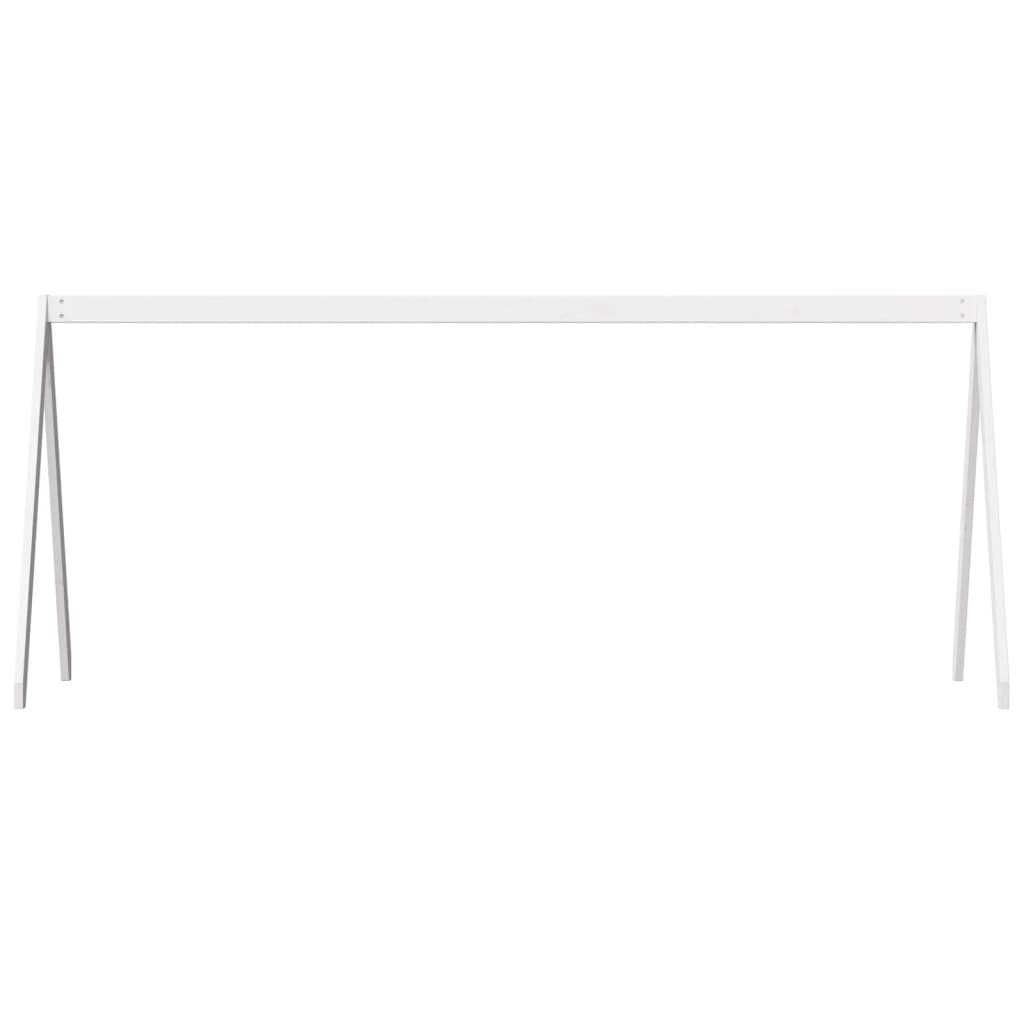 vidaXL Telhado de cama infantil 203x80,5x142 cm pinho maciço branco