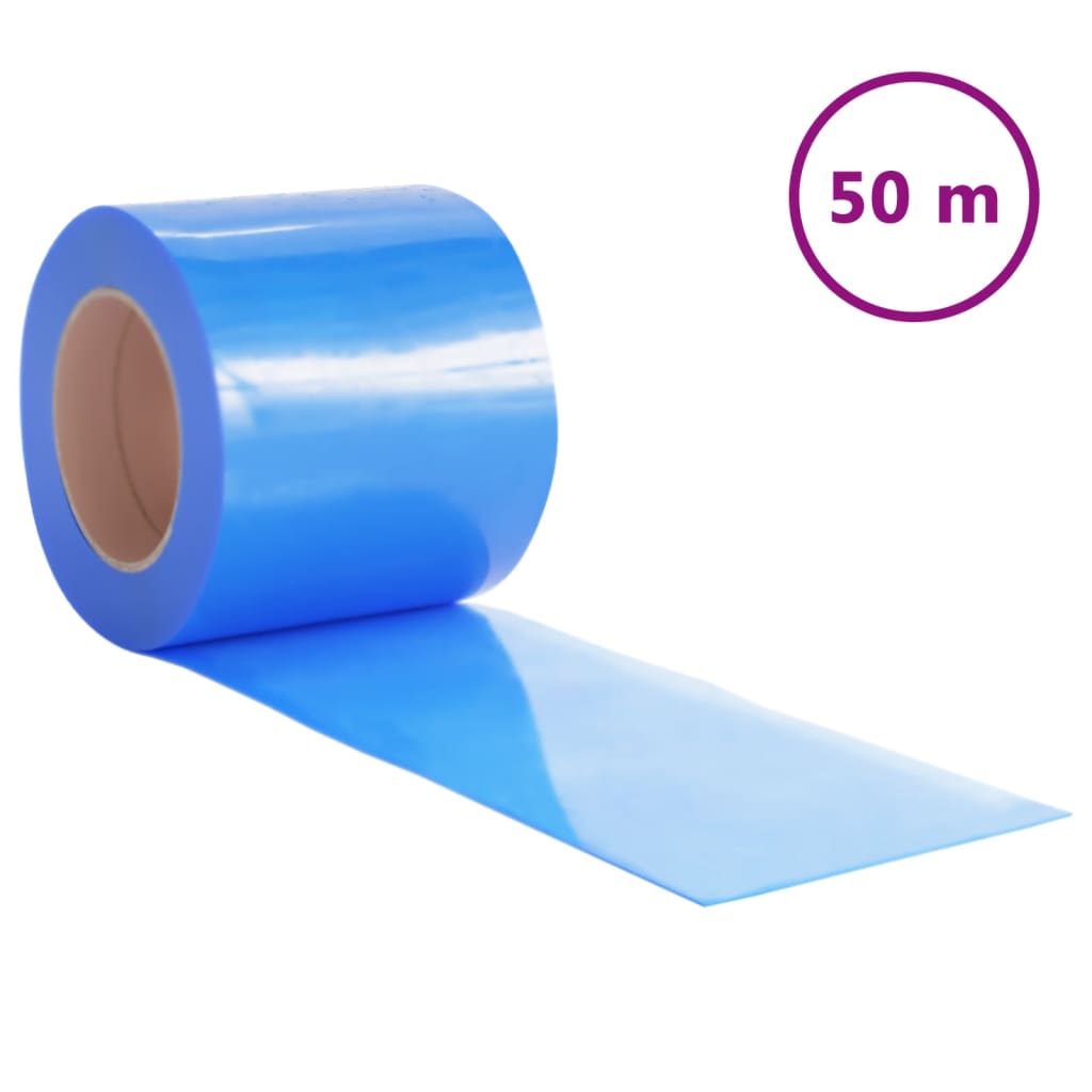 vidaXL Cortina de porta 200 mm x 1,6 mm 50 m PVC azul