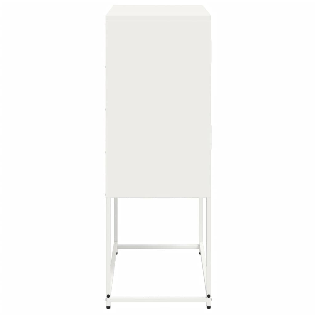 vidaXL Aparador 68,5x38,5x107 cm aço branco