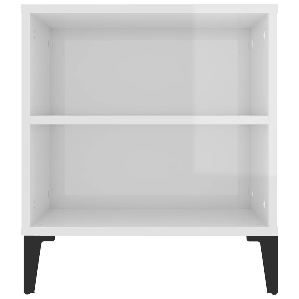 vidaXL Móvel p/ TV 102x44,5x50 cm derivados madeira branco brilhante