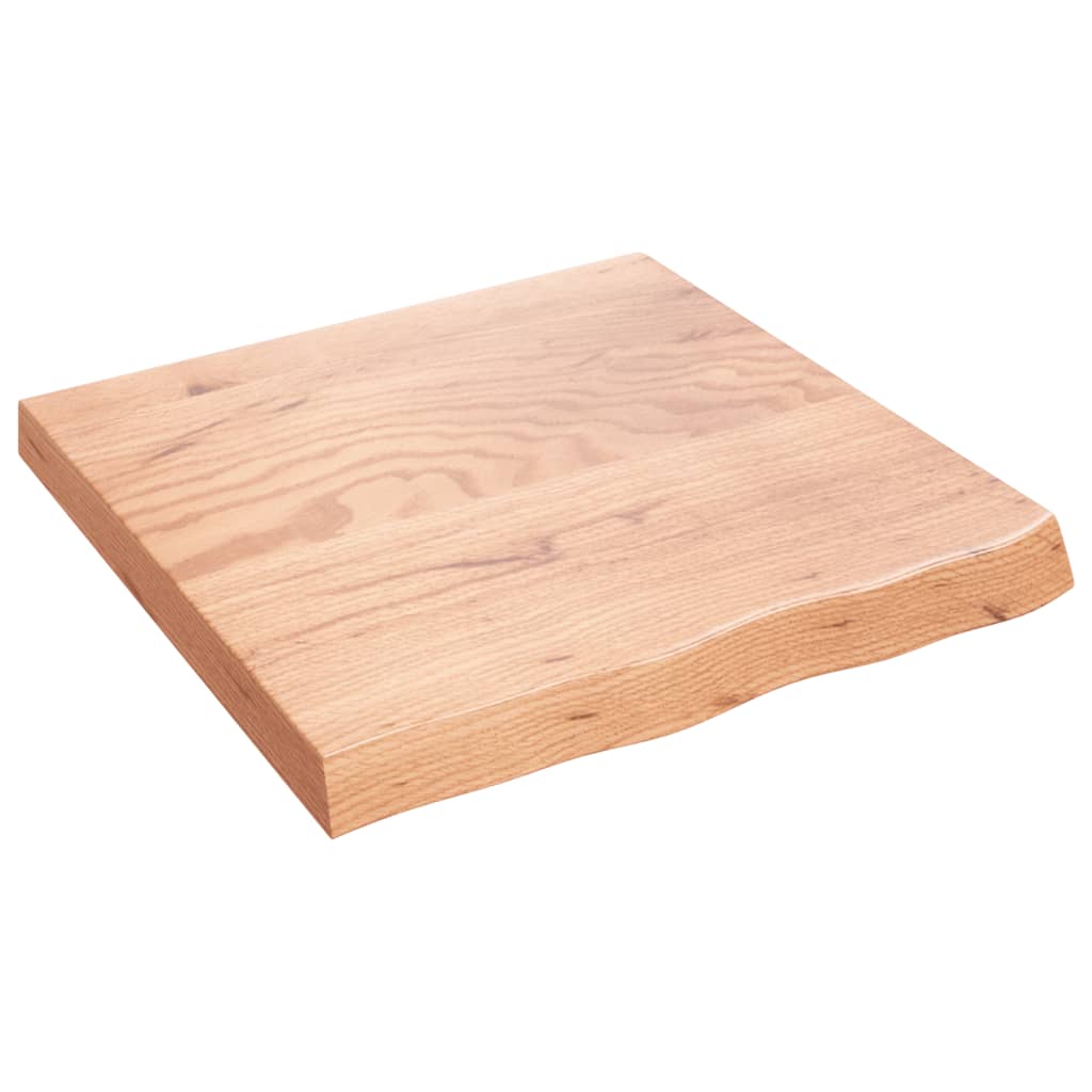 vidaXL Tampo de mesa 60x60x(2-6) cm carvalho tratado castanho-claro