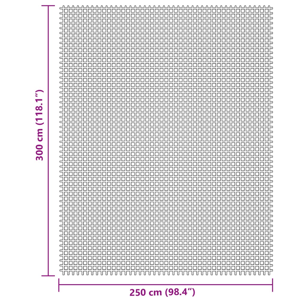 vidaXL Tapete de campismo 3x2,5 m creme