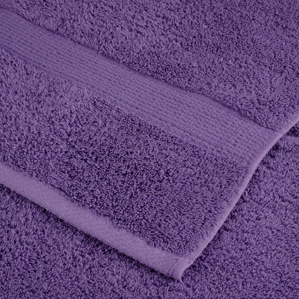 vidaXL Toalhas de banho premium SOLUND 2 pcs 100x150 cm 600 gsm roxo