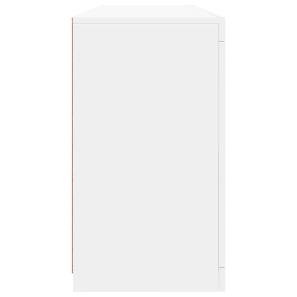 vidaXL Aparador com luzes LED 163x37x67 cm branco