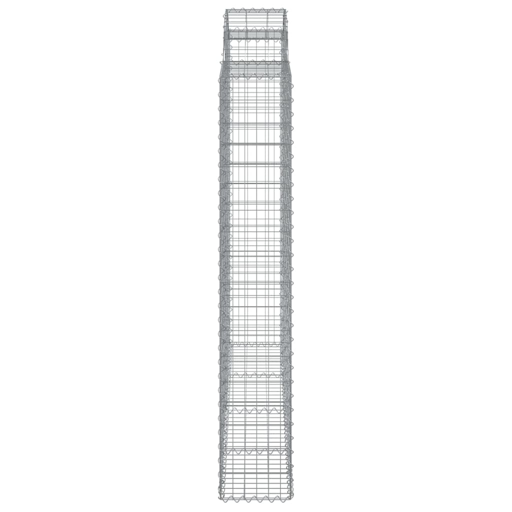 vidaXL Cestos gabião arqueados 5pcs 200x50x180/200cm ferro galvanizado