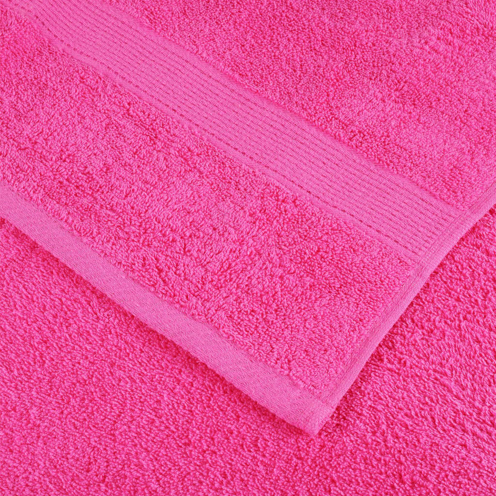 vidaXL Toalhas premium SOLUND 2 pcs 100x200 cm 600 gsm rosa