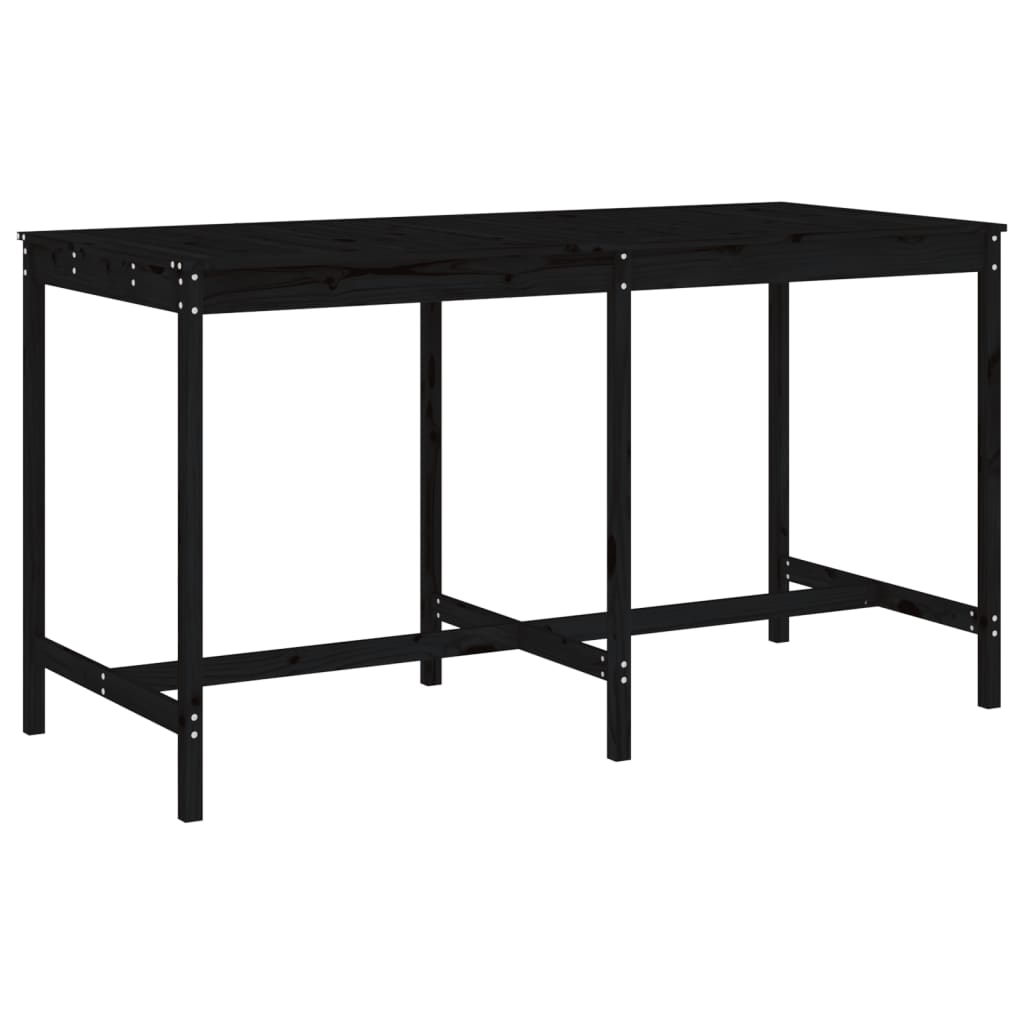 vidaXL 9 pcs conjunto de bar para jardim pinho maciço preto