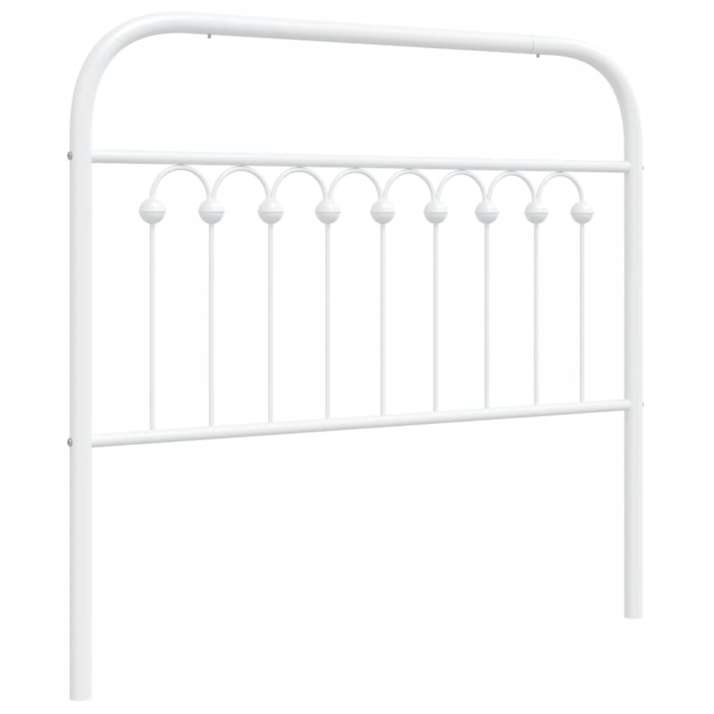 vidaXL Cabeceira de cama 100 cm metal branco