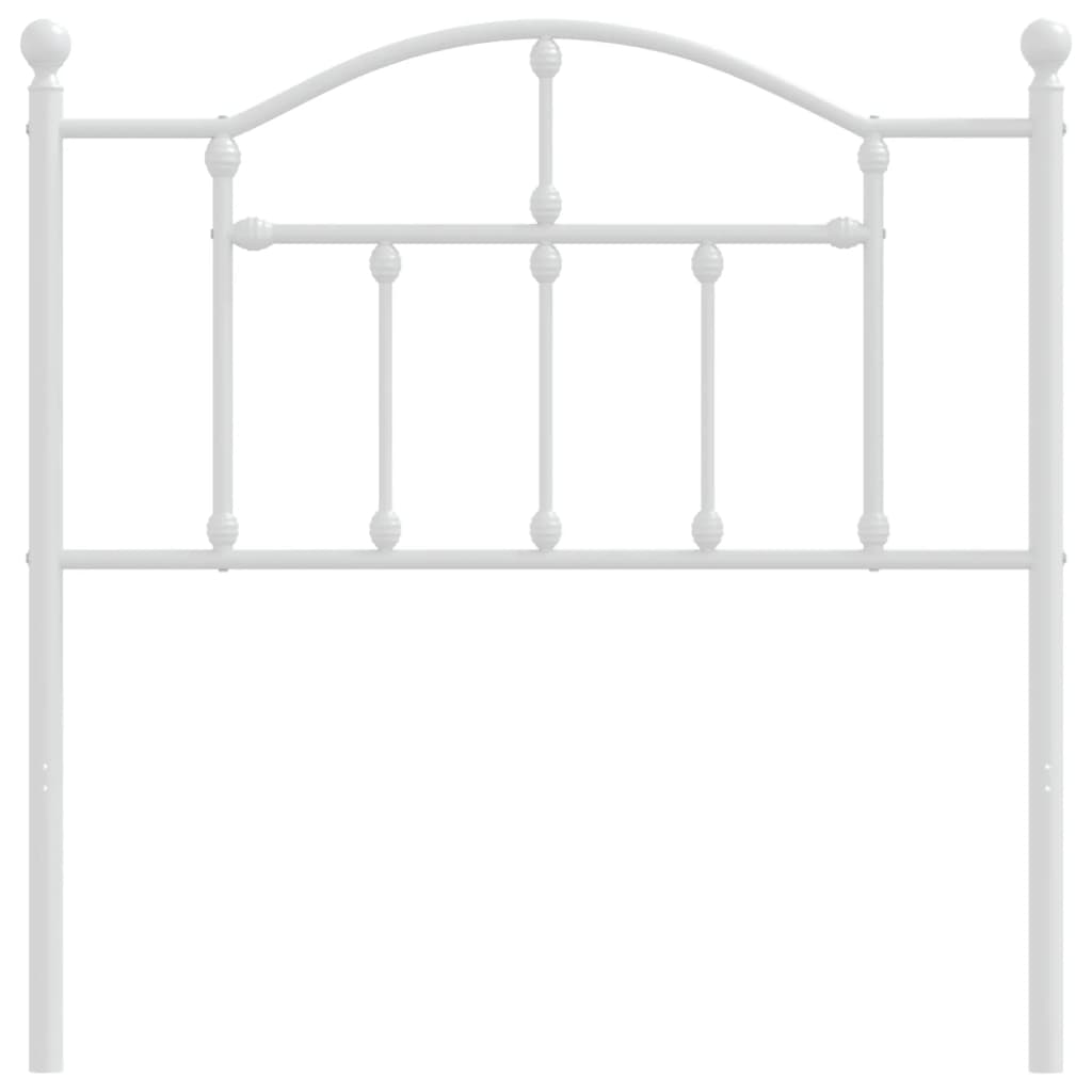 vidaXL Cabeceira de cama 90 cm metal branco