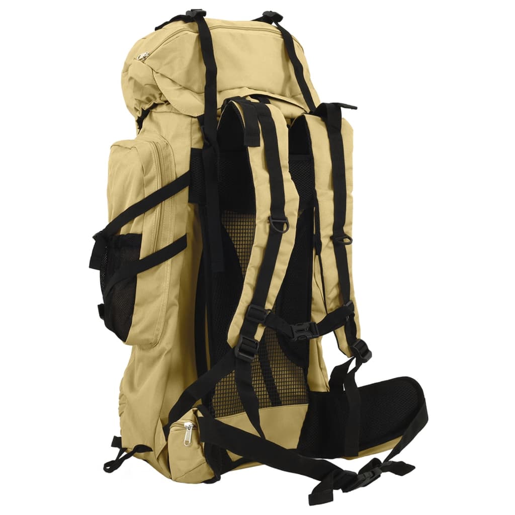 vidaXL Mochila para caminhadas 60 L tecido oxford caqui