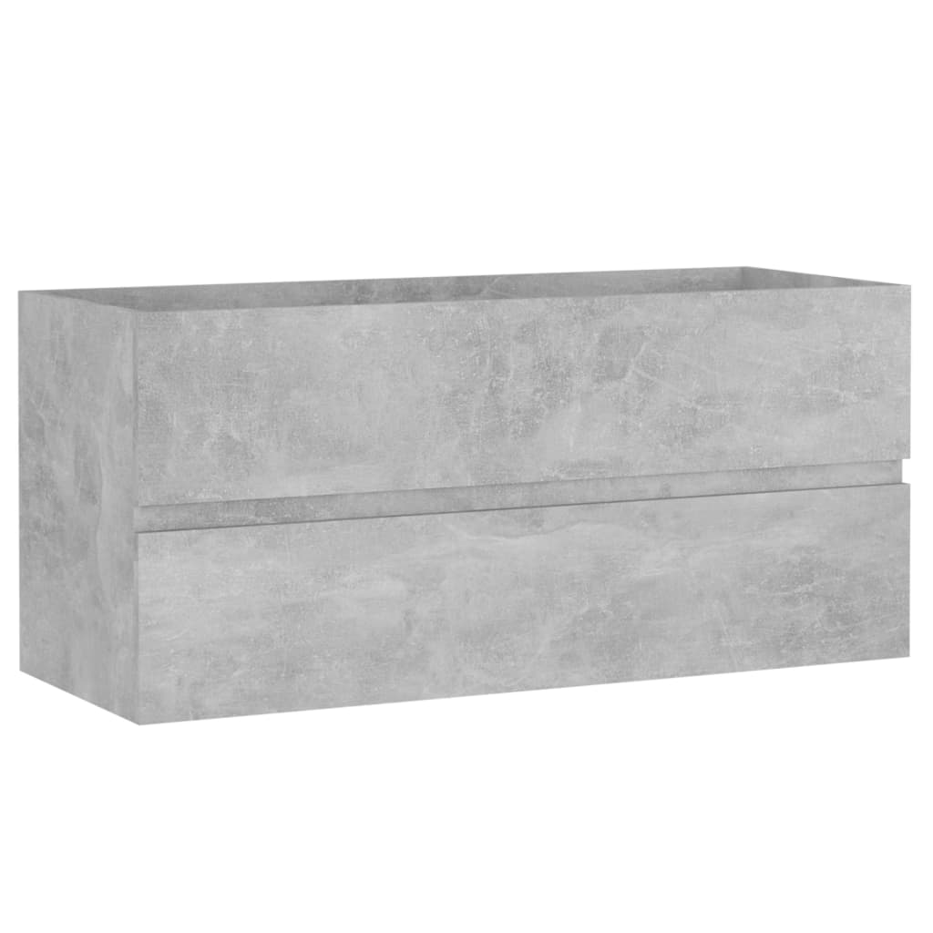 vidaXL Armário lavatório derivados de madeira cinzento cimento