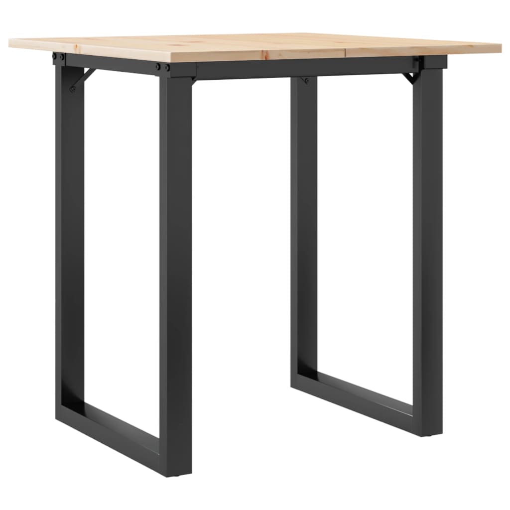 vidaXL Mesa de jantar estrutura em O 70x70x75 cm pinho e ferro fundido