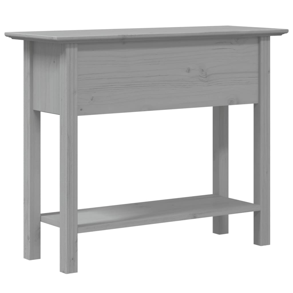 vidaXL Mesa consola BODO 91x35x74 cm madeira de pinho maciça cinzento