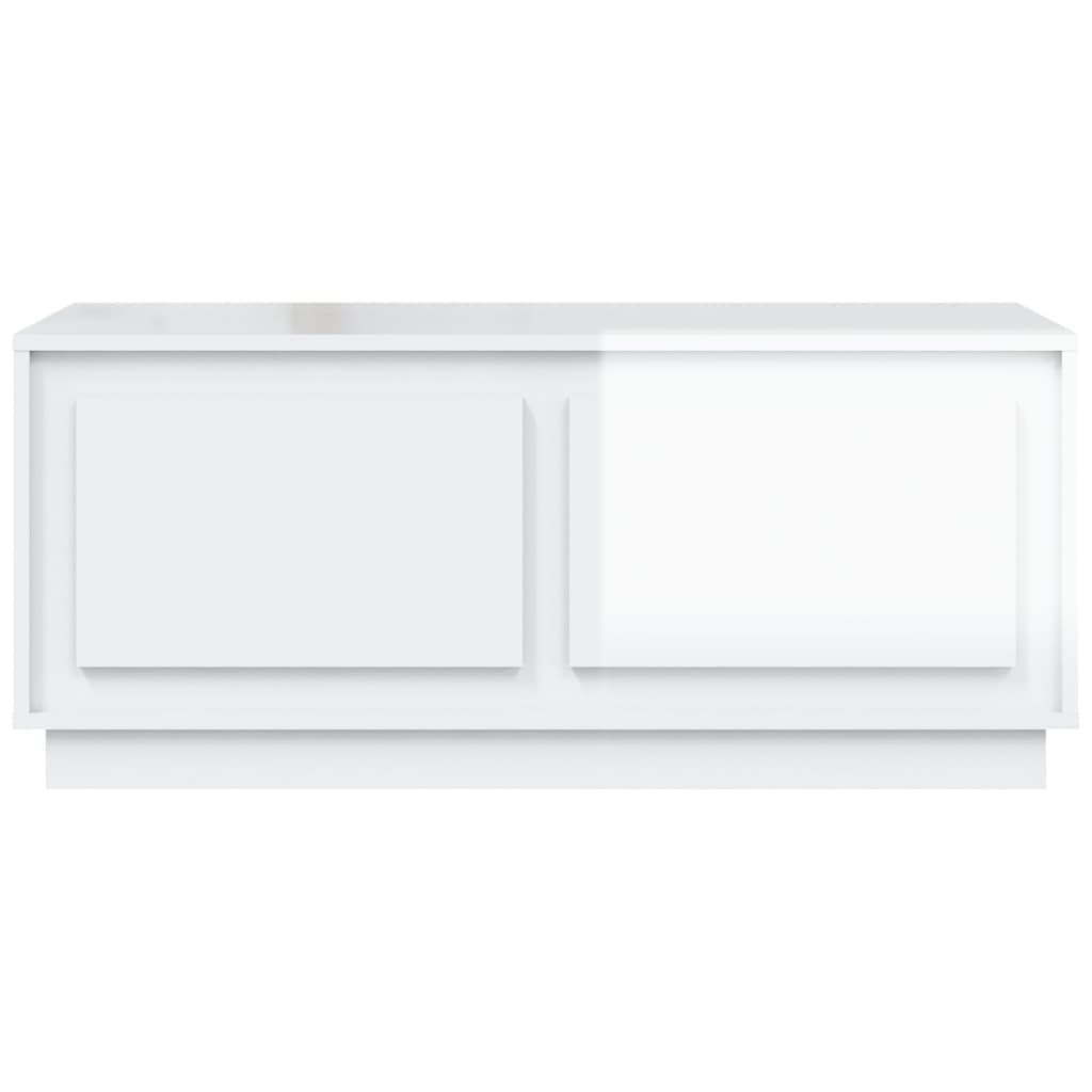 vidaXL Mesa de centro 102x50x44 cm derivados madeira branco brilhante