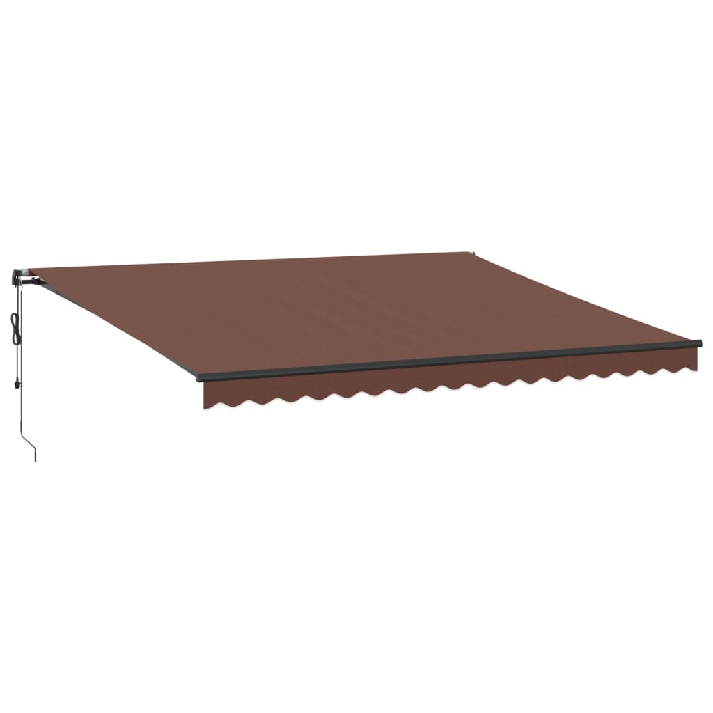 vidaXL Toldo retrátil automático 450x300 cm castanho