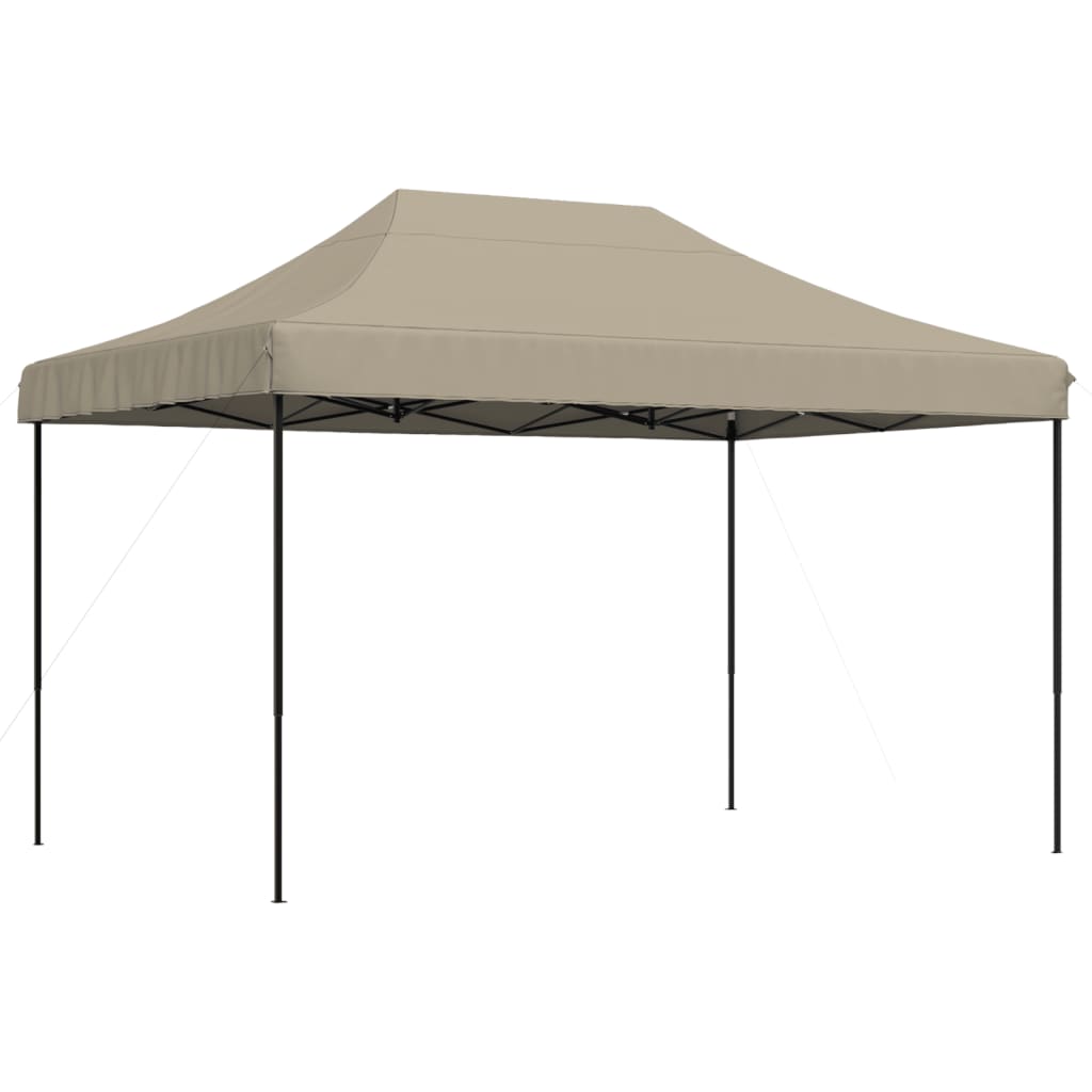 vidaXL Tenda p/ festas pop-up dobrável 410x279x315cm cinza-acastanhado