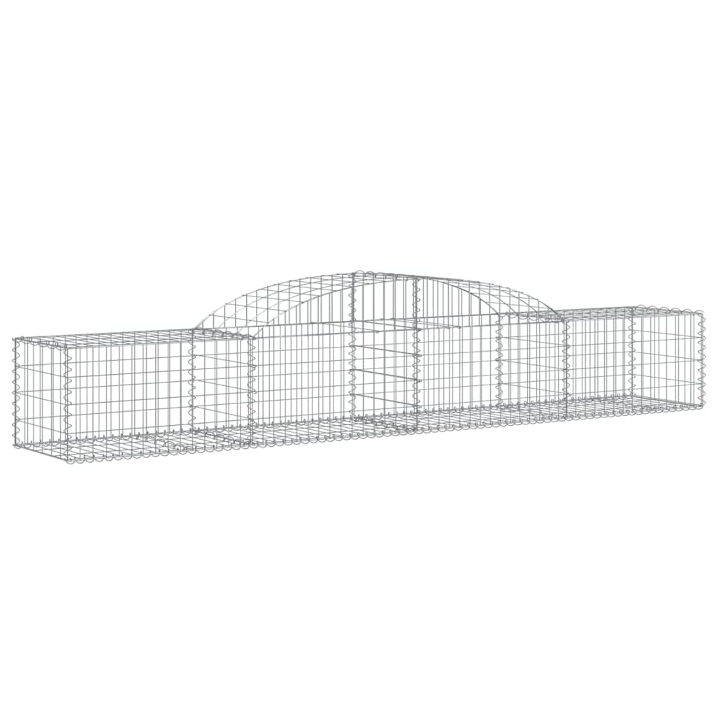 vidaXL Cestos gabião arqueados 9 pcs 300x50x40/60 cm ferro galvanizado