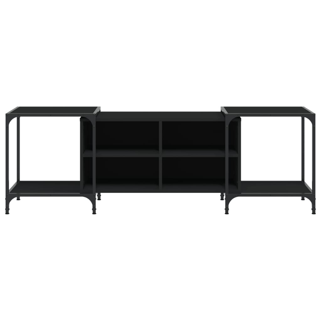 vidaXL Móvel para TV 153x37x50 cm derivados de madeira preto