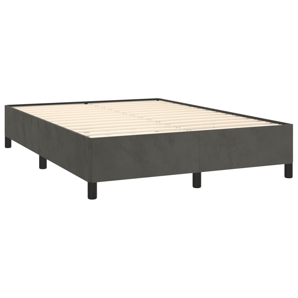 vidaXL Estrutura de cama 140x190 cm veludo cinzento-escuro