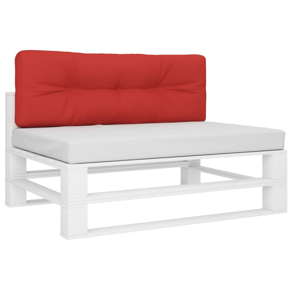 vidaXL Almofadão para sofá de paletes 120x40x12 cm tecido vermelho