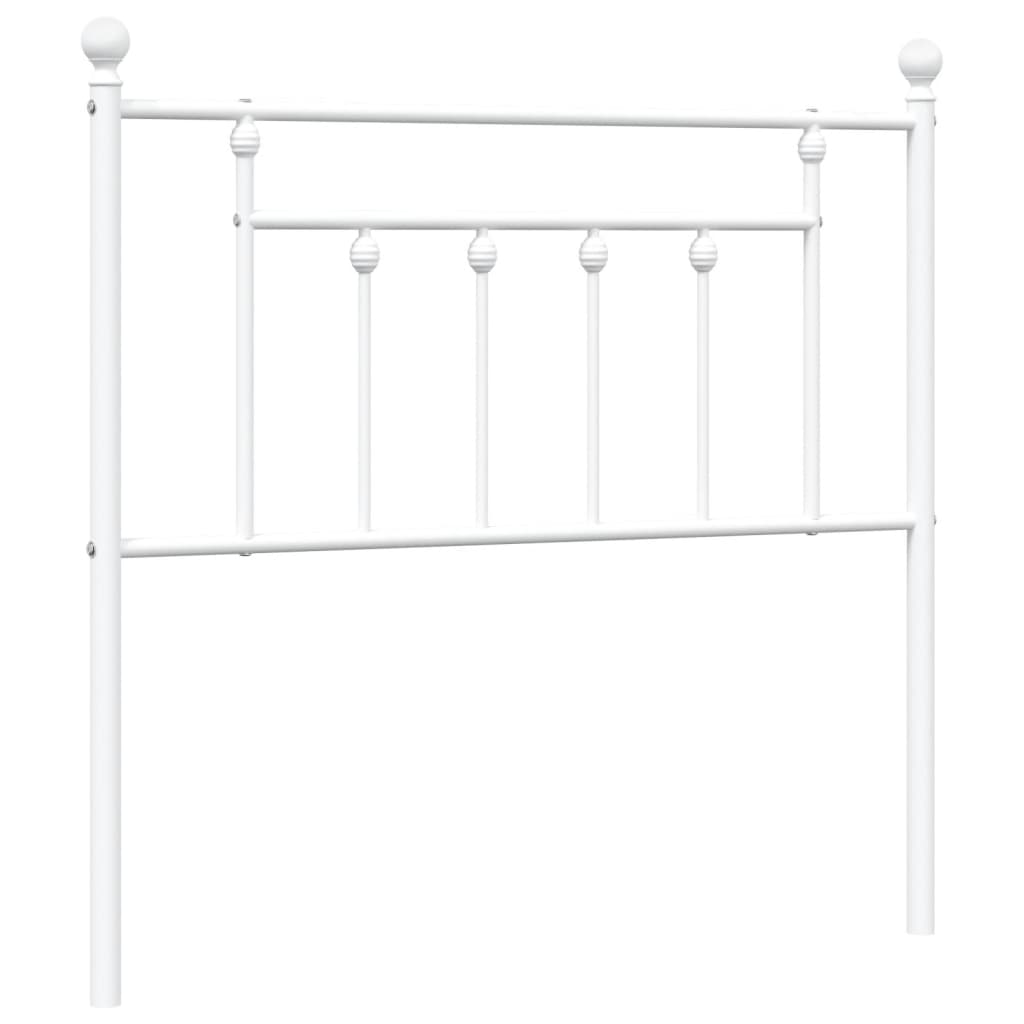 vidaXL Cabeceira de cama 90 cm metal branco