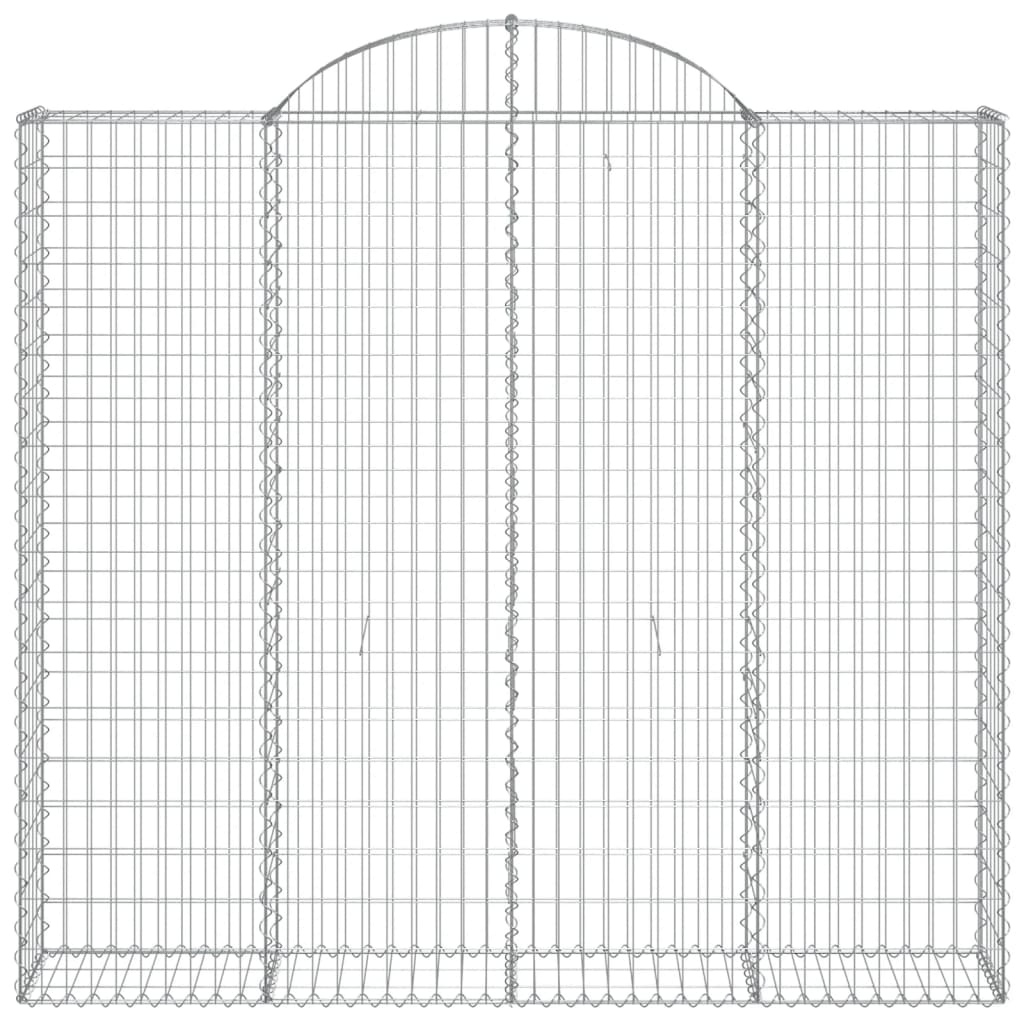 vidaXL Cestos gabião arqueados 5pcs 200x50x180/200cm ferro galvanizado