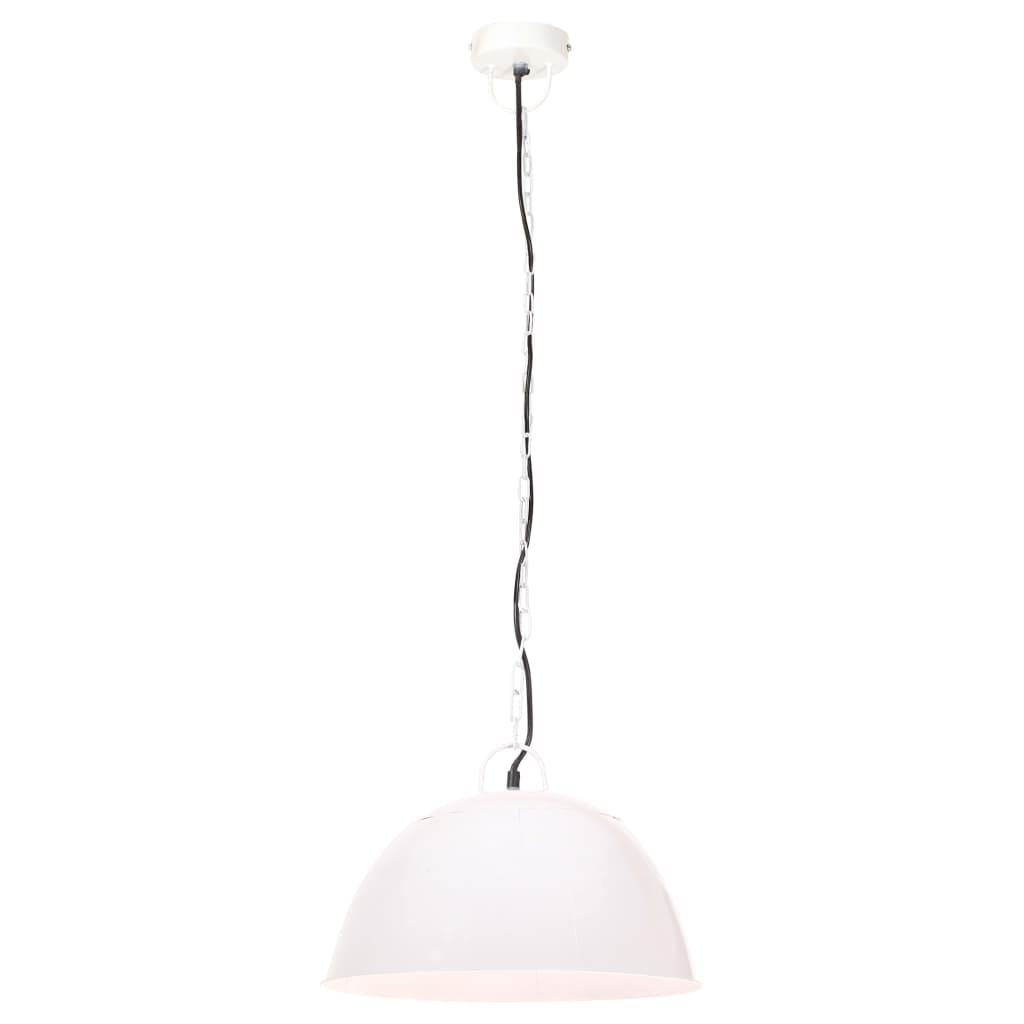 vidaXL Candeeiro suspenso vintage indust. redondo 25 W 41 cm E27 branco