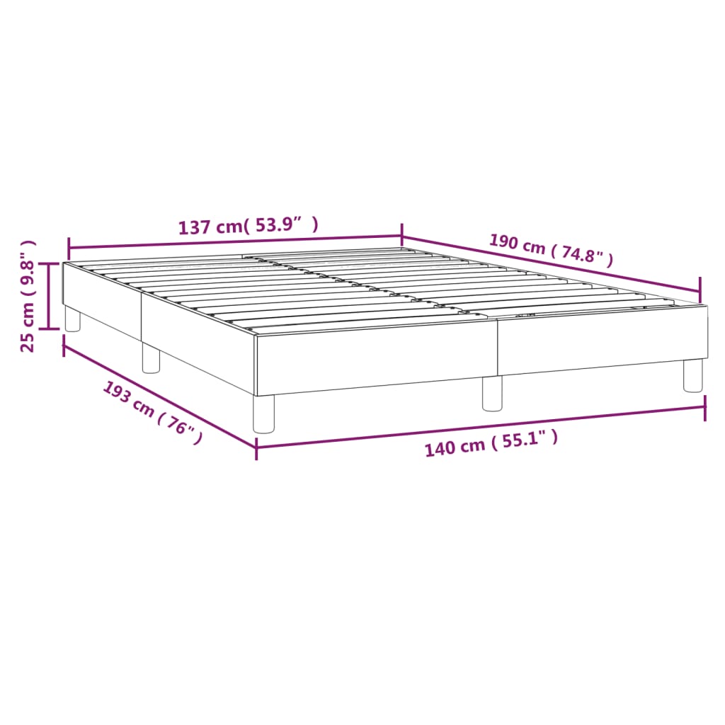 vidaXL Estrutura de cama 140x190 cm veludo verde-escuro