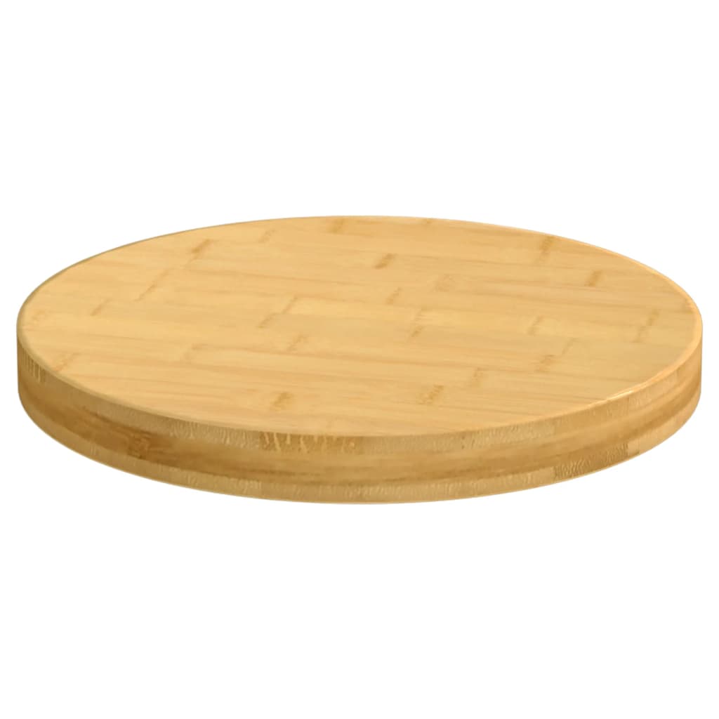 vidaXL Tampo de mesa Ø40x4 cm bambu