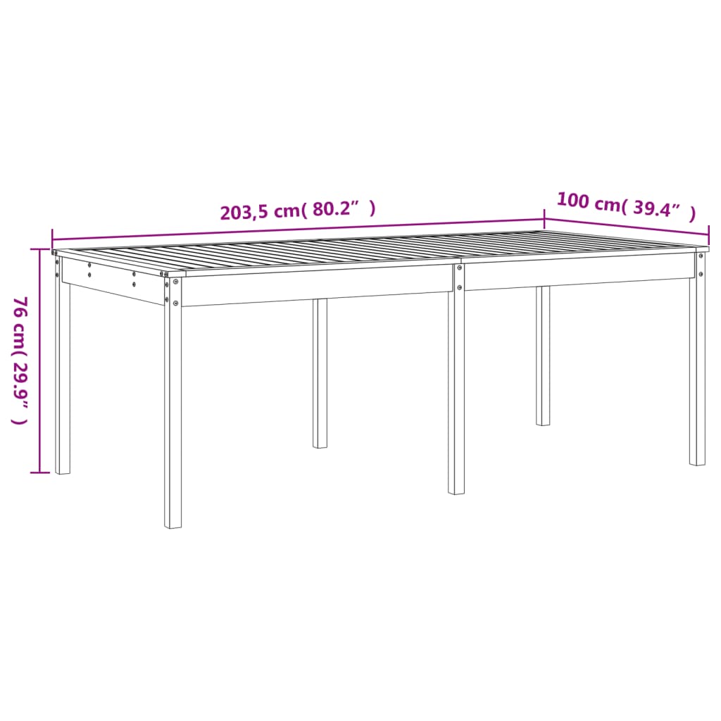 vidaXL 17 pcs conjunto de jantar para jardim pinho maciço castanho-mel