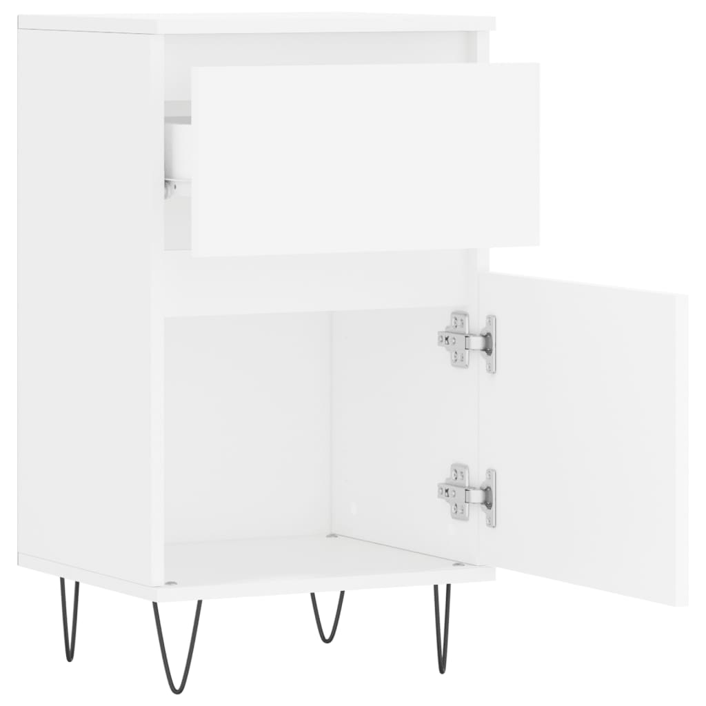 vidaXL Aparadores 2 pcs 40x35x70 cm derivados de madeira branco