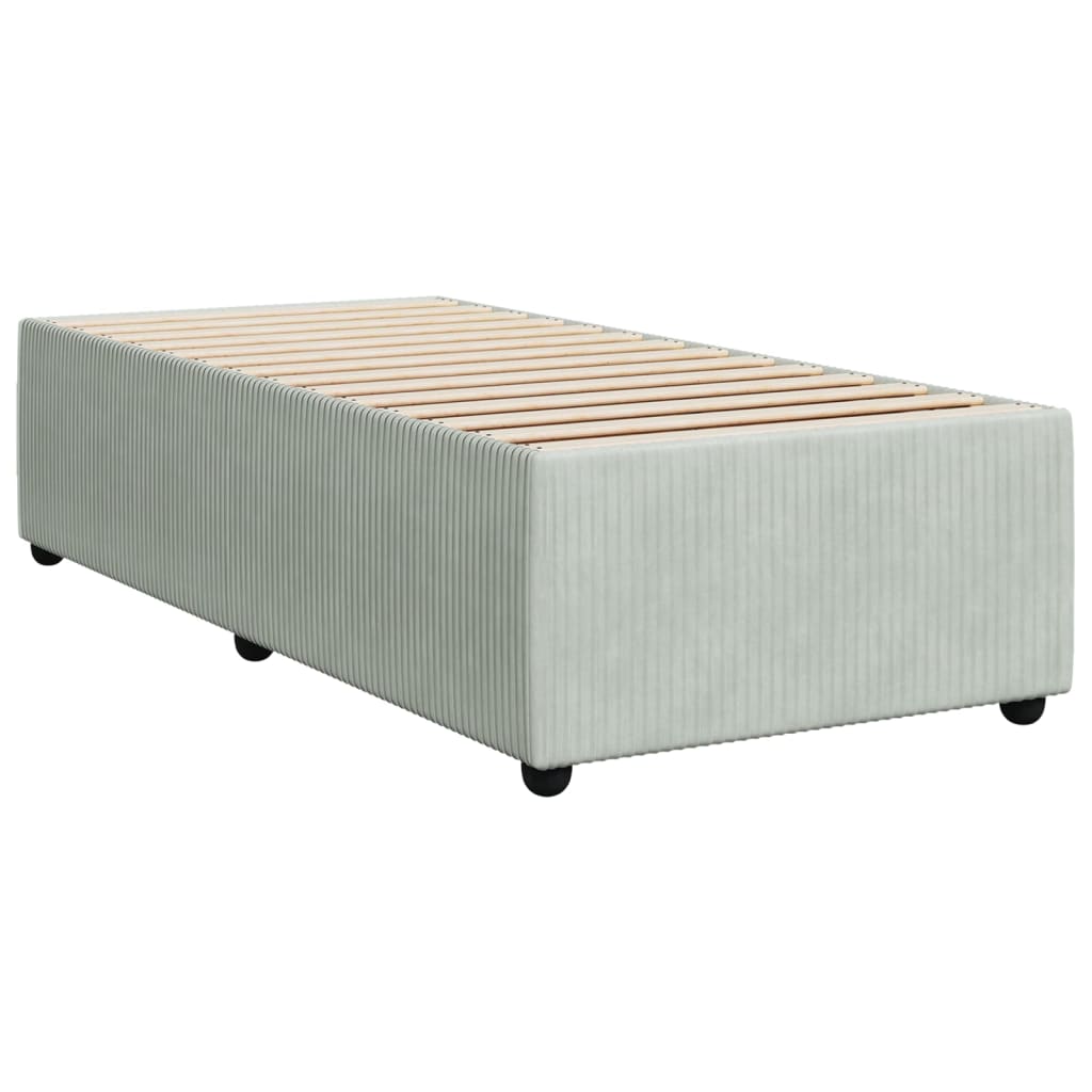 vidaXL Estrutura de cama 80x200 cm veludo cinzento-claro