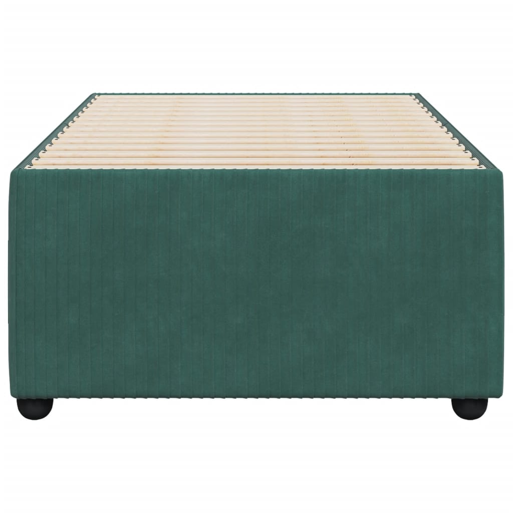 vidaXL Estrutura de cama 80x200 cm veludo verde-escuro