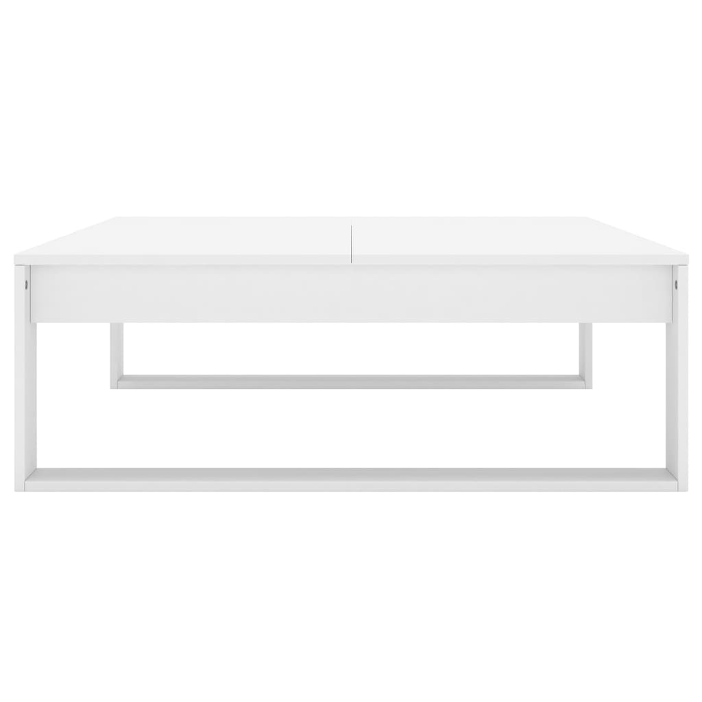 vidaXL Mesa de centro 100x100x35 cm derivados de madeira branco