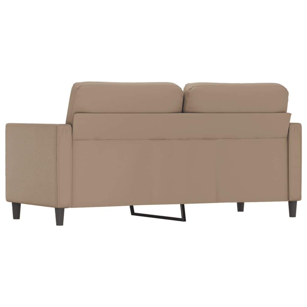 vidaXL Sofá de 2 lugares 140 cm couro artificial cor cappuccino