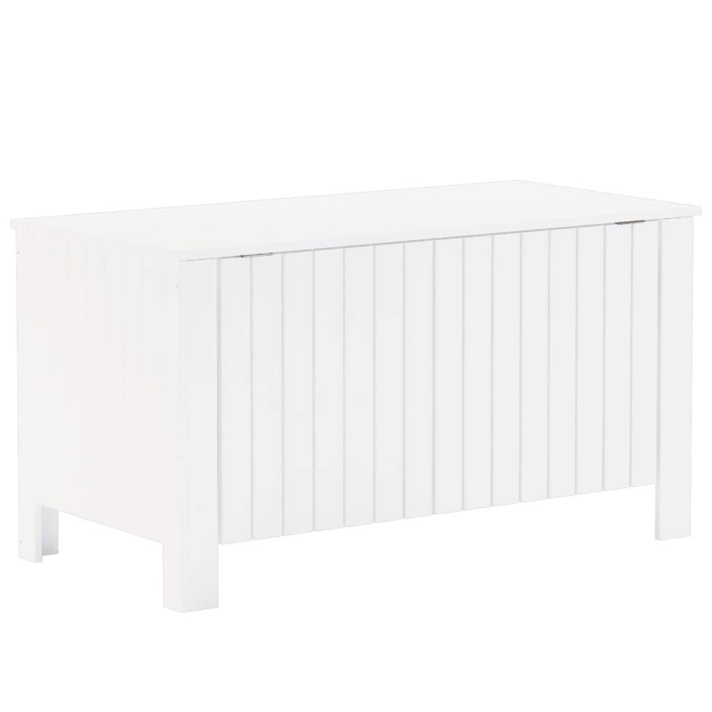 vidaXL Caixa arrumação c/ tampa RANA 100x49x54 cm pinho maciço branco