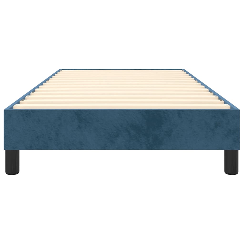 vidaXL Estrutura de cama 100x200 cm veludo azul-escuro