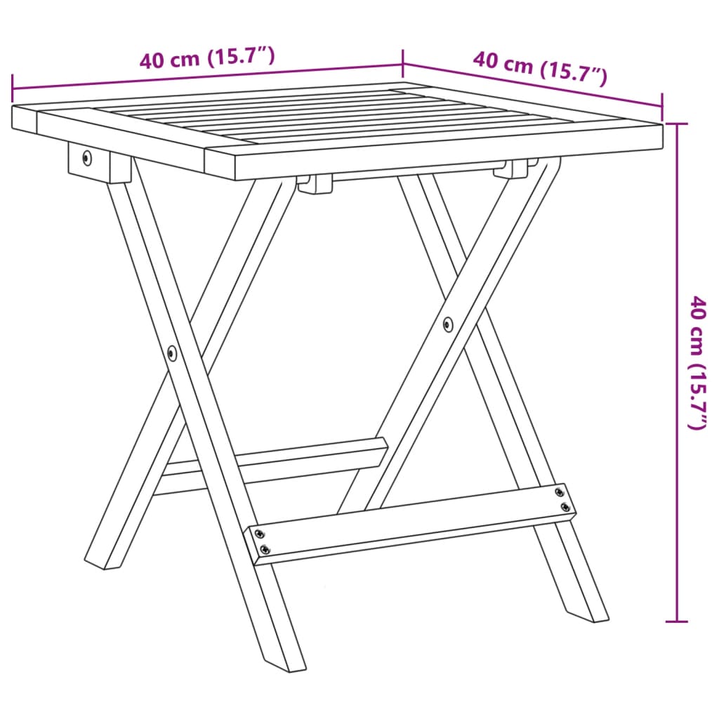 vidaXL Espreguiçadeira com mesa acácia maciça e tecido azul-escuro