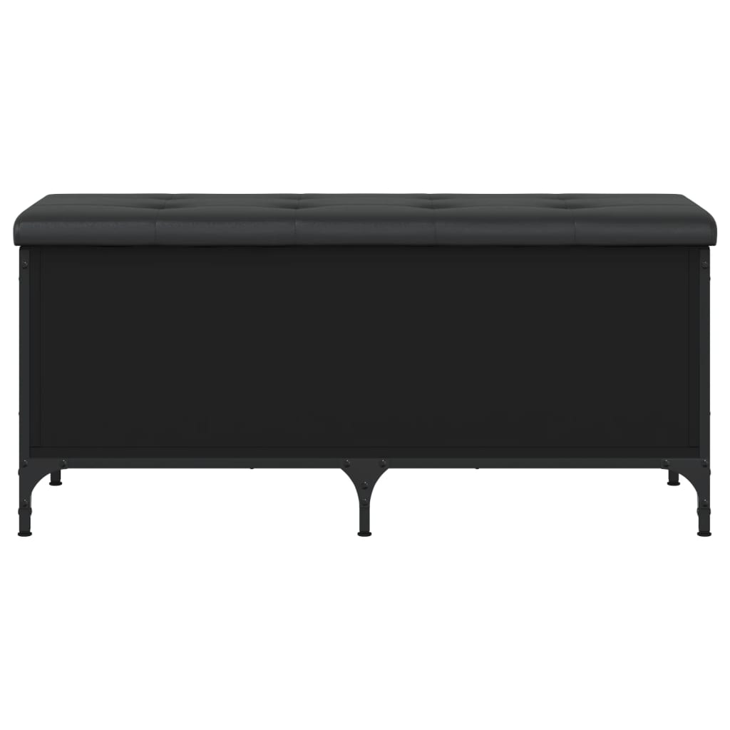 vidaXL Banco de arrumação 102x42x45 cm derivados de madeira preto