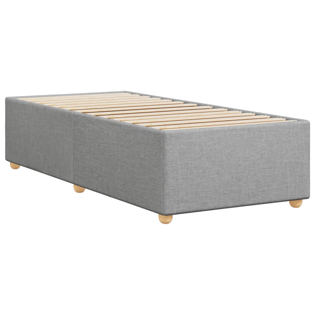 vidaXL Estrutura de cama 100x200 cm tecido cinza-claro