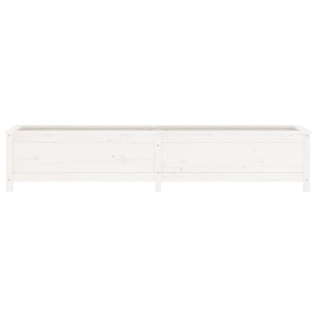 vidaXL Canteiro elevado de jardim 199,5x40x39 cm pinho maciço branco