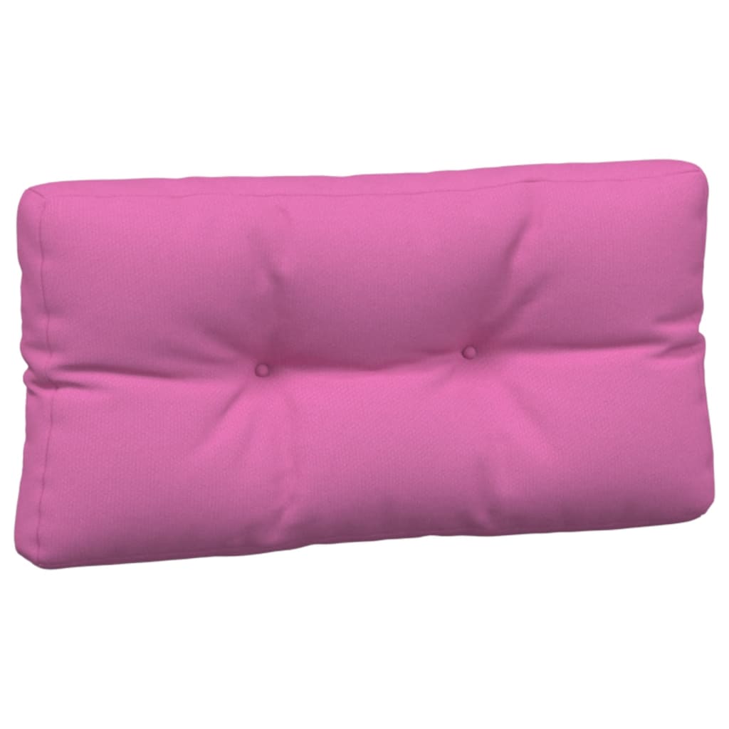 vidaXL Almofadões para móveis de paletes 7 pcs tecido rosa