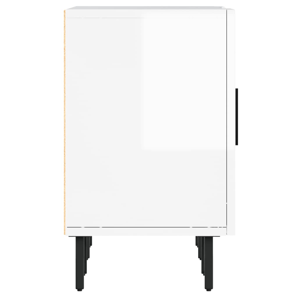 vidaXL Móvel de TV 150x30x50 cm derivados de madeira branco brilhante