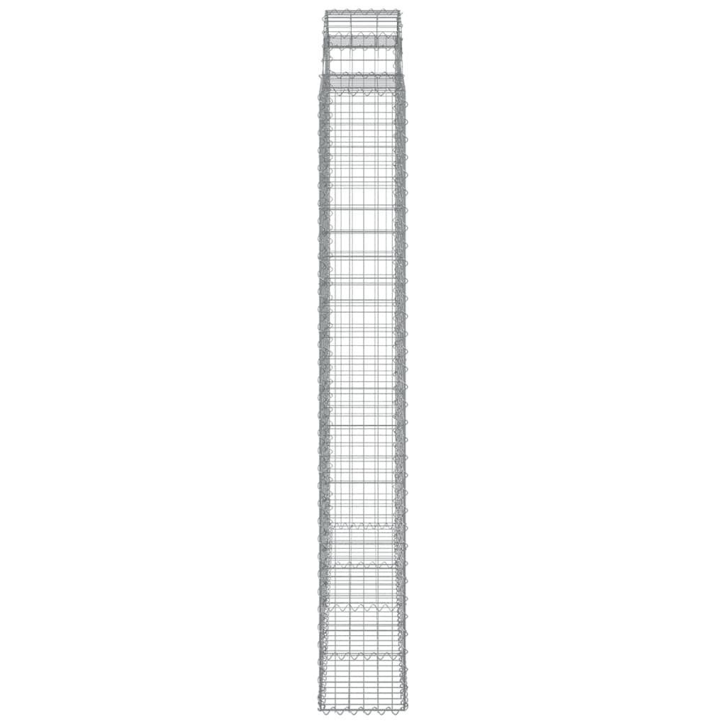 vidaXL Cestos gabião arqueados 6pcs 200x30x220/240cm ferro galvanizado