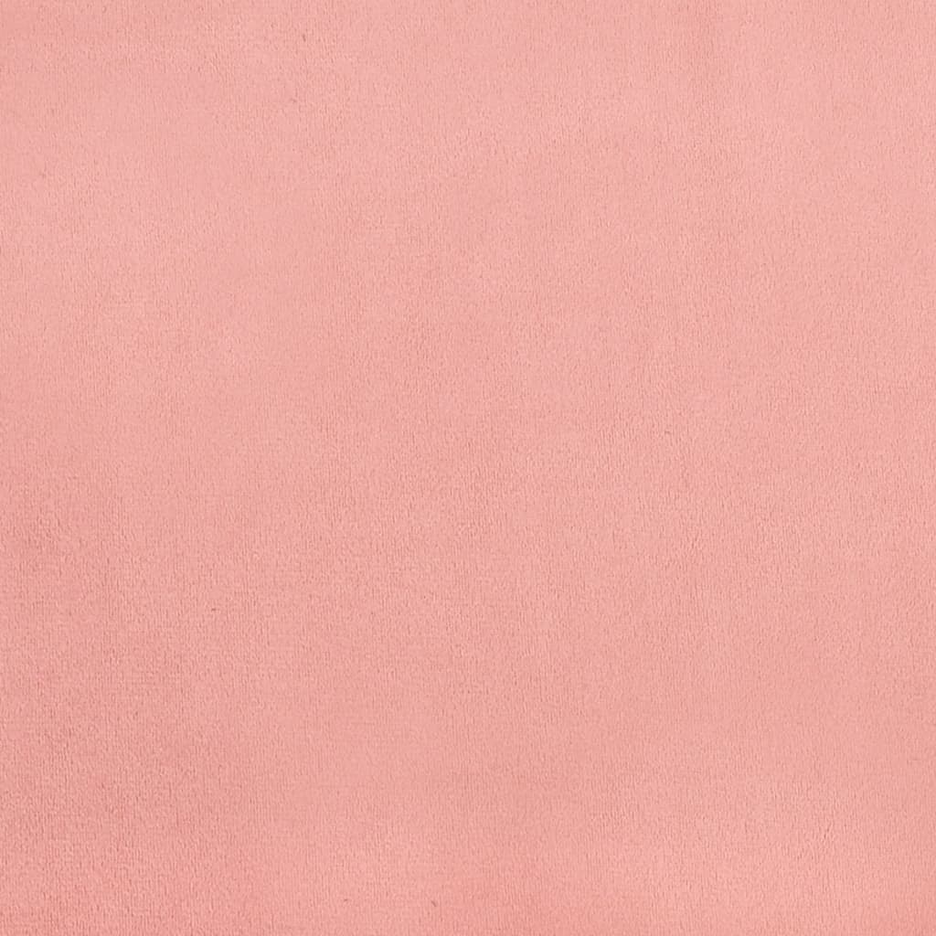 vidaXL Cabeceira de cama 2 pcs veludo 72x5x78/88 cm rosa