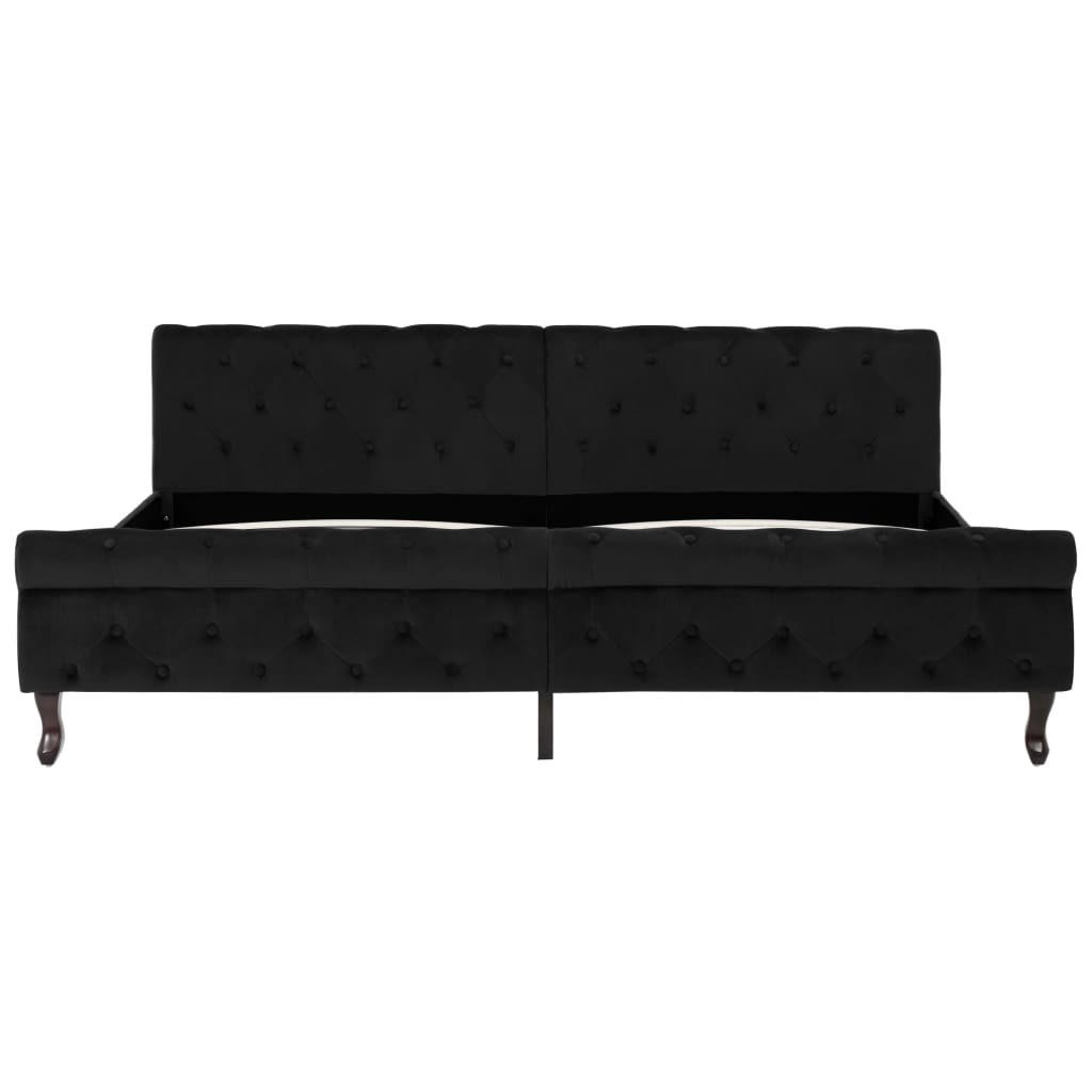 vidaXL Estrutura de cama 200x200 cm veludo preto