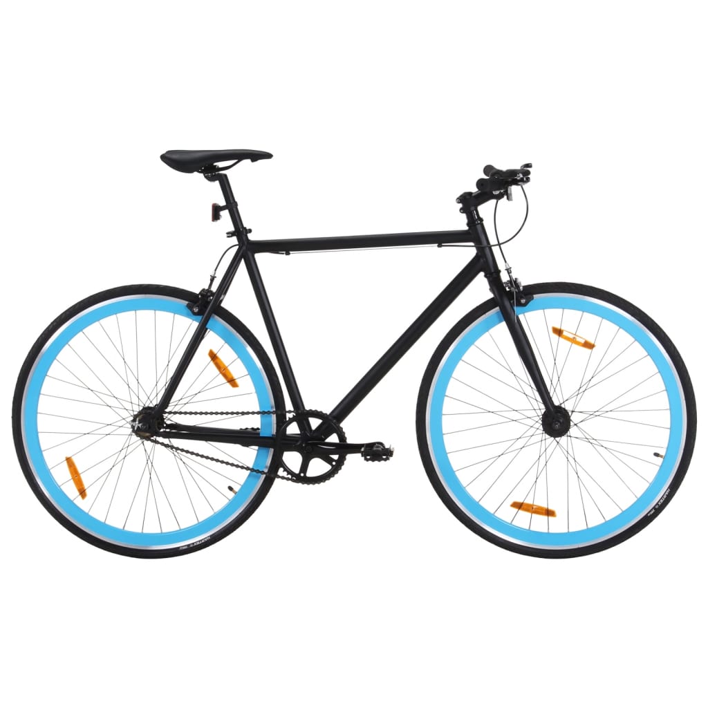 vidaXL Bicicleta de mudanças fixas 700c 51 cm preto e azul