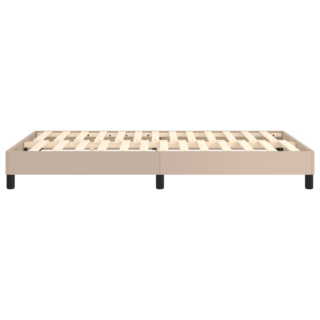 vidaXL Estrutura de cama 120x200 cm couro artificial cappuccino