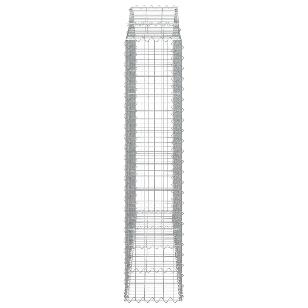 vidaXL Cestos gabião arqueados 4pcs 200x30x140/160cm ferro galvanizado