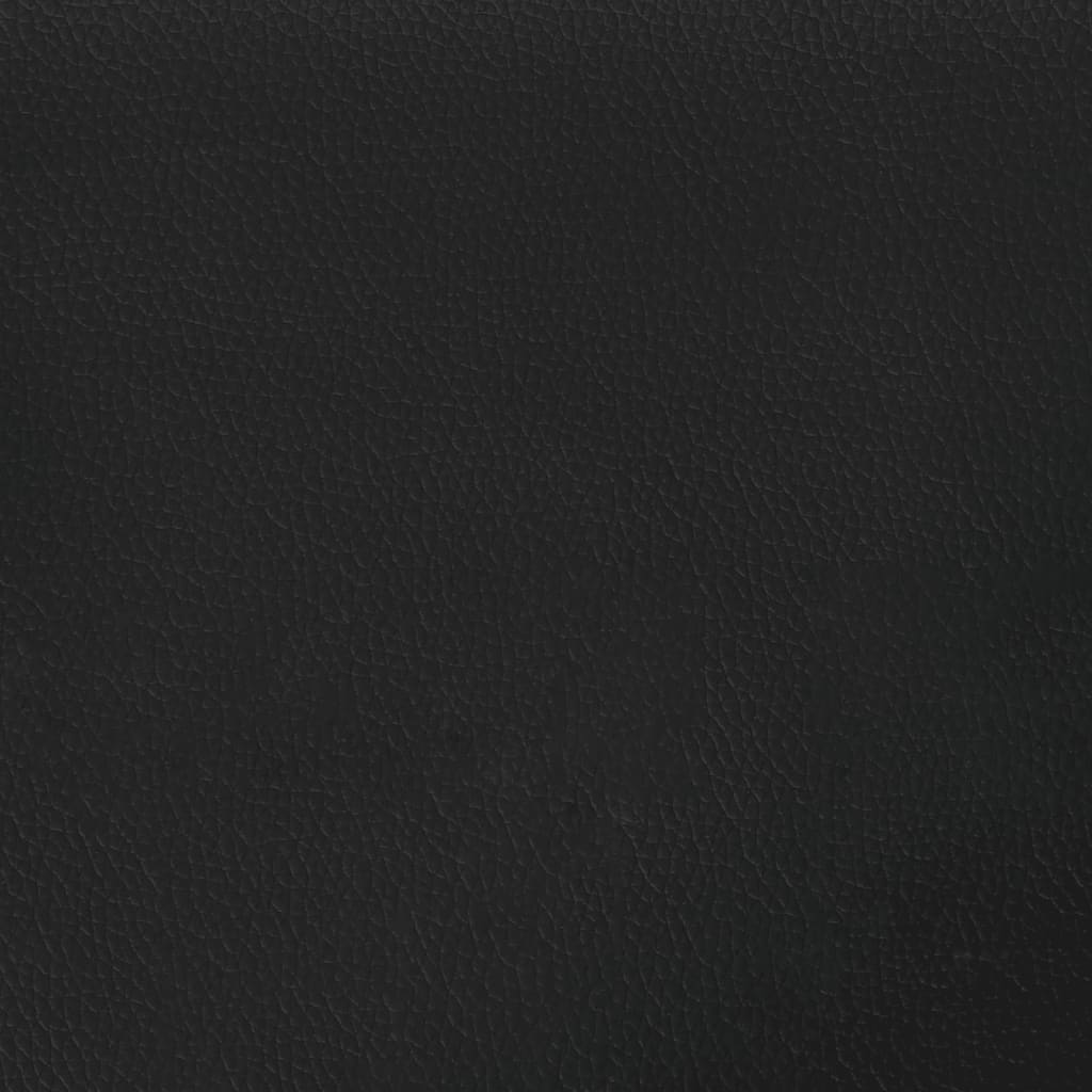 vidaXL Almofadão de cabeceira 100 cm couro artificial preto e branco